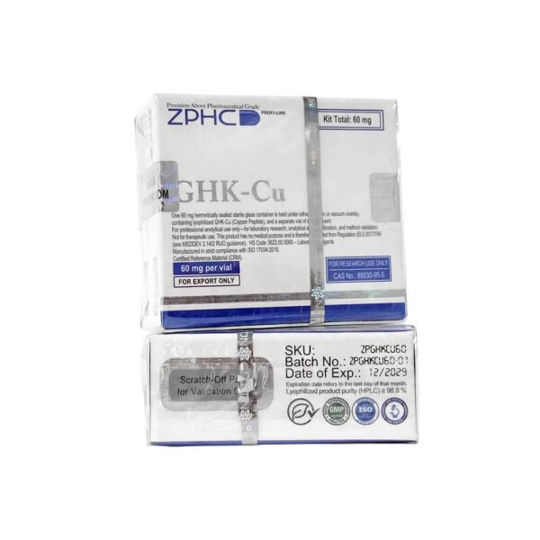 ZPHC GHK-Cu 60mg Kit | Lyophilized Peptide + BAC Water