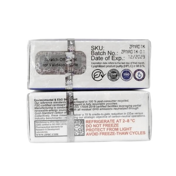 ZPHC NAD+ 1000mg Kit | Lyophilized Powder + BAC Water